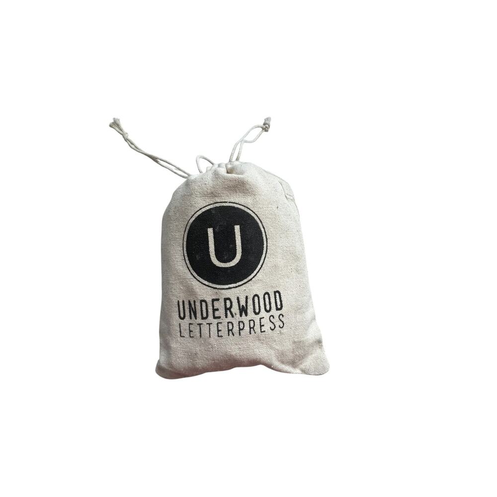 Underwood Letterpress White Plastic Letter Board Letters Numbers Symbols Set Bag